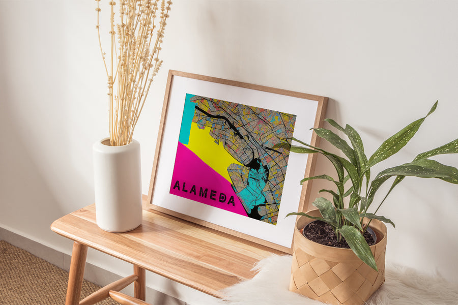 ALAMEDA CALIFORNIA MAP POSTER