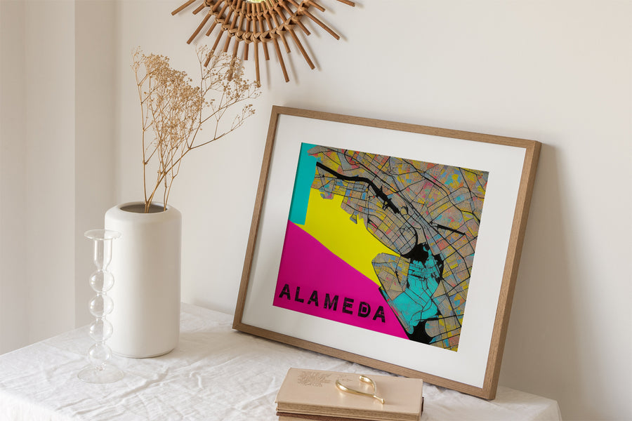 ALAMEDA CALIFORNIA MAP POSTER