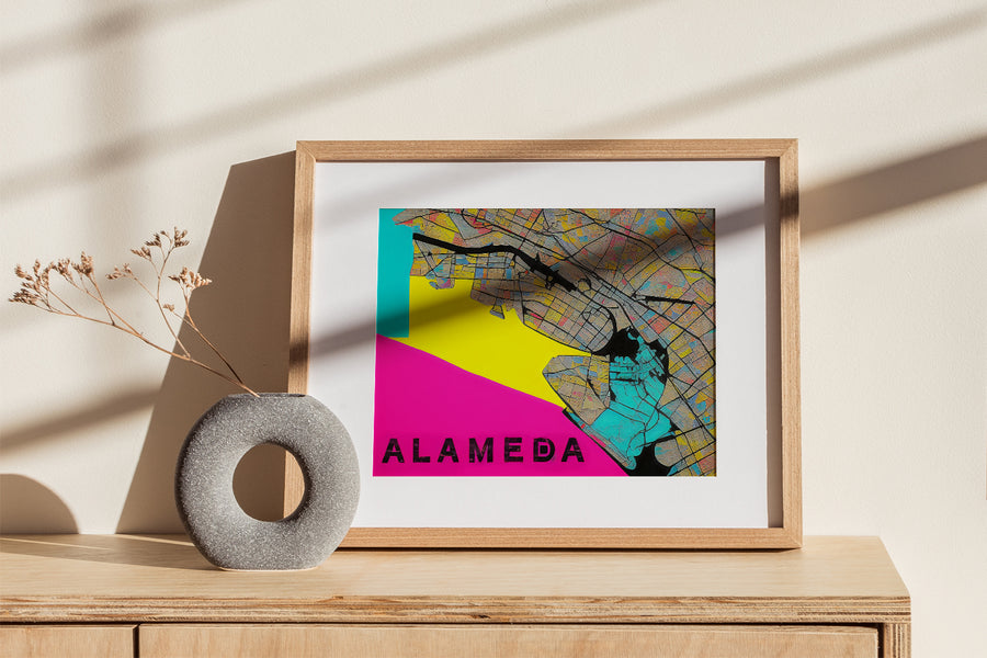 ALAMEDA CALIFORNIA MAP POSTER