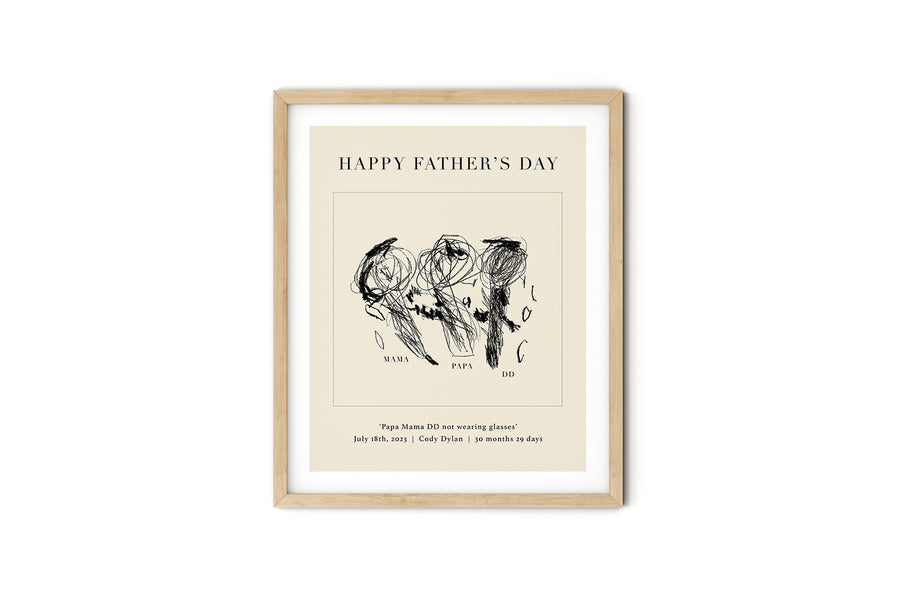 PERSONALIZED CHILD ART PRINT - Happy Father's Day