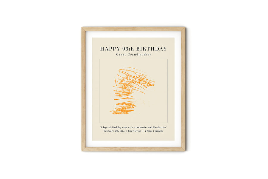 PERSONALIZED CHILD ART PRINT - Happy Birthday