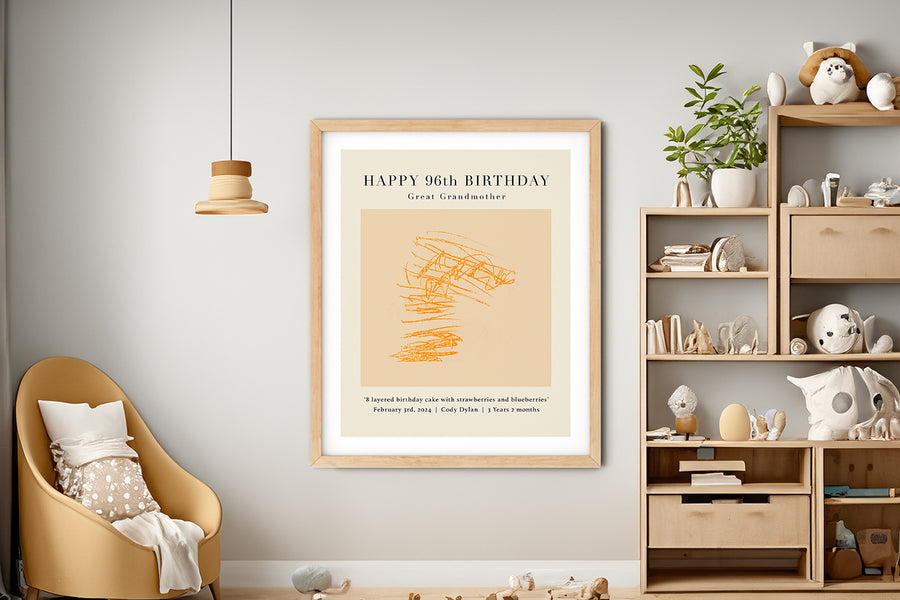 PERSONALIZED CHILD ART PRINT - Happy Birthday