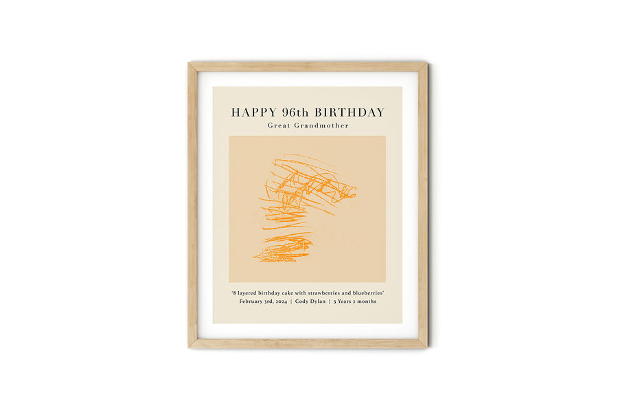 PERSONALIZED CHILD ART PRINT - Happy Birthday