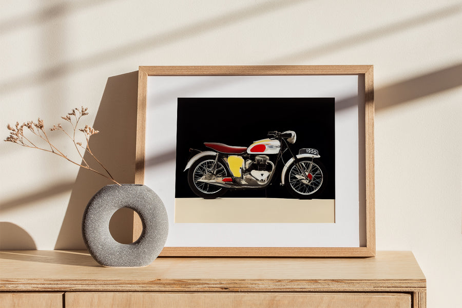 1955 TRIUMPH MOTOCYCLE T110 FRAME POSTER