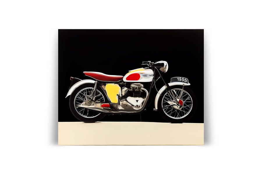 1955 TRIUMPH MOTOCYCLE T110 FRAME POSTER