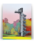COLUMBUS INDIANA Mill Race Park Observation Tower Structure POSTER