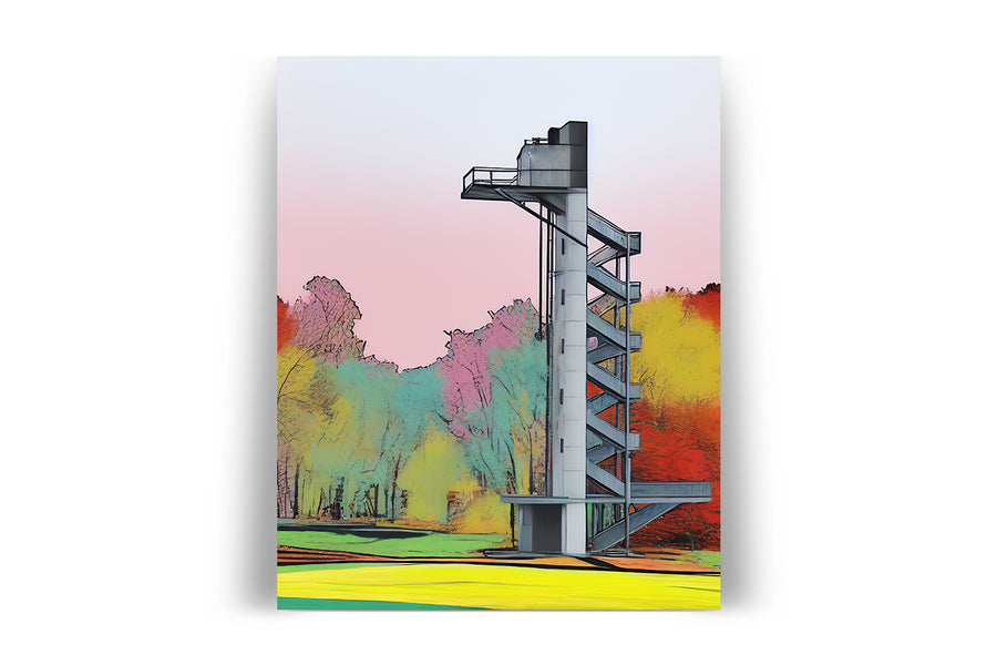 COLUMBUS INDIANA Mill Race Park Observation Tower Structure POSTER