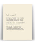 366 Daily Mindfulness Nature Poem Minimalist Print -  February 10th