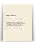 366 Daily Mindfulness Nature Poem Minimalist Print -  February 12th