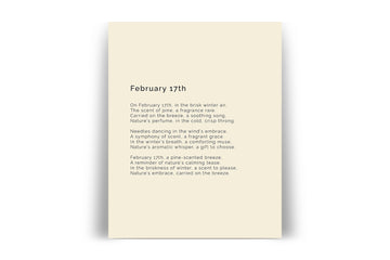 366 Daily Mindfulness Nature Poem Minimalist Print -  February 17th