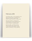 366 Daily Mindfulness Nature Poem Minimalist Print -  February 18th