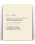 366 Daily Mindfulness Nature Poem Minimalist Print -  February 20th