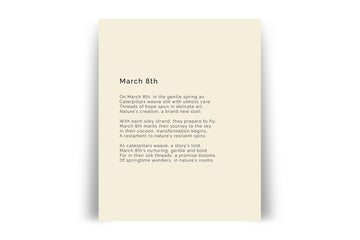 366 Daily Mindfulness Nature Poem Minimalist Print - March 8th