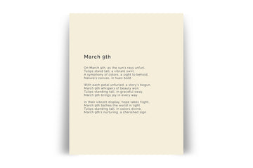 366 Daily Mindfulness Nature Poem Minimalist Print - March 9th