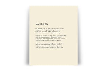 366 Daily Mindfulness Nature Poem Minimalist Print - March 11th