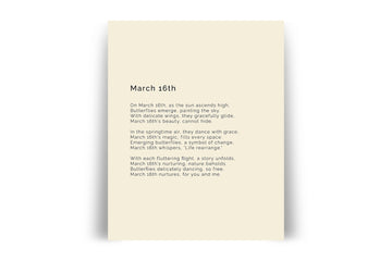 366 Daily Mindfulness Nature Poem Minimalist Print - March 16th