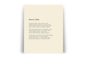 366 Daily Mindfulness Nature Poem Minimalist Print - March 26th