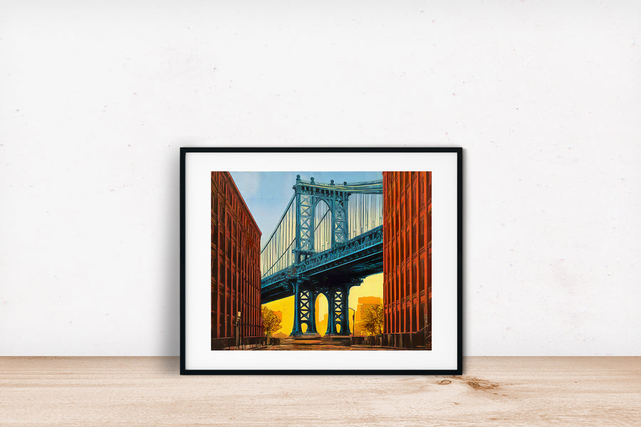 NEW YORK MANHATTAN BRIDGE POSTER