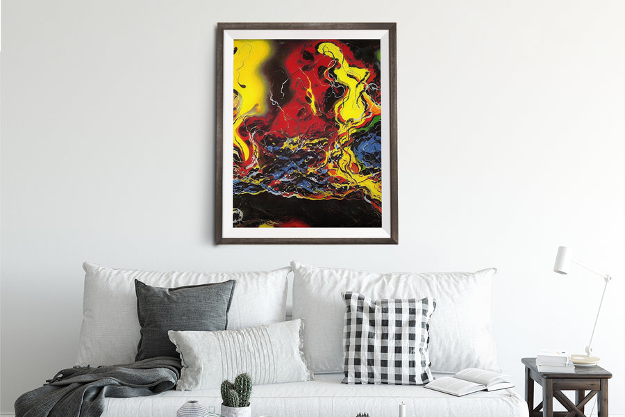 ABSTRACT VOLCANO POSTER