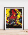 ABSTRACT VOLCANO POSTER