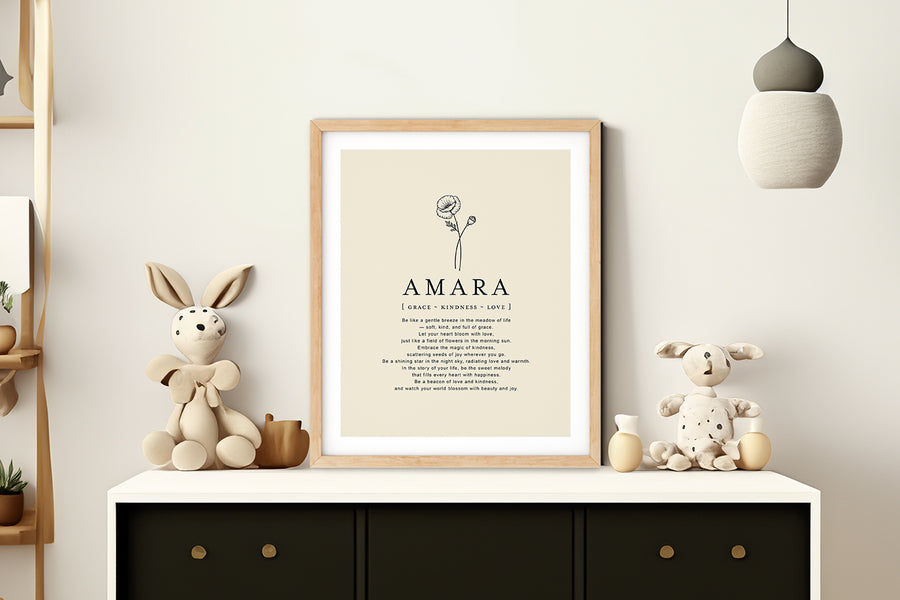 AMARA -  Name Art Print