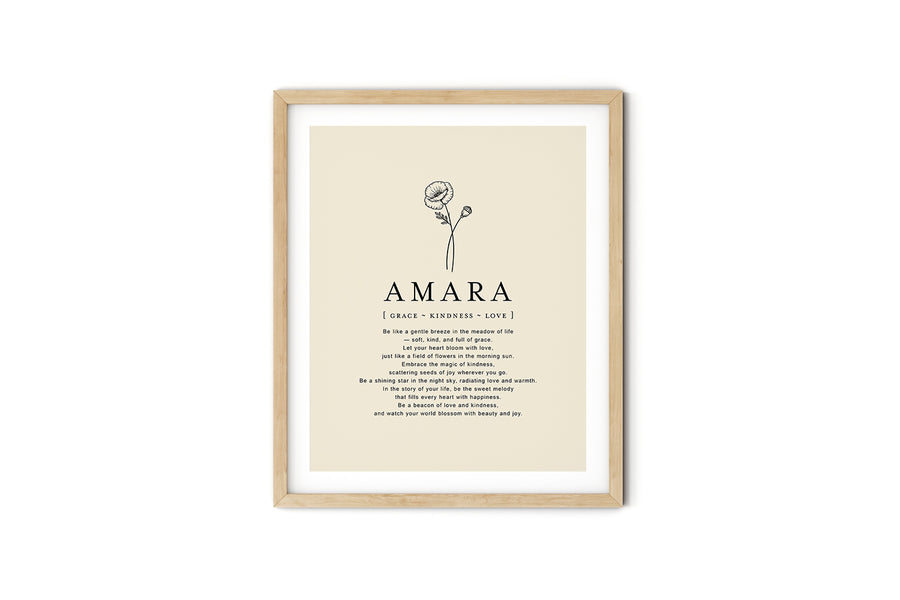 AMARA -  Name Art Print