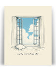 'Unplug and Recharge Often' BLUE SKY Positive Affirmation Art Print - Short Affirmation