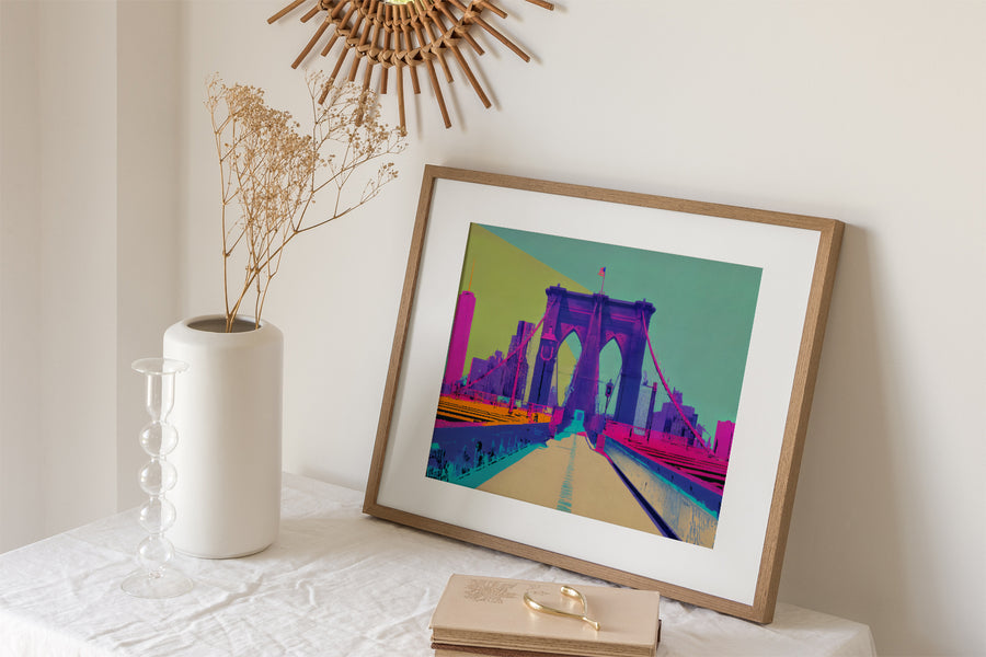 NEW YORK BROOKLYN BRIDGE WALKWAY POSTER