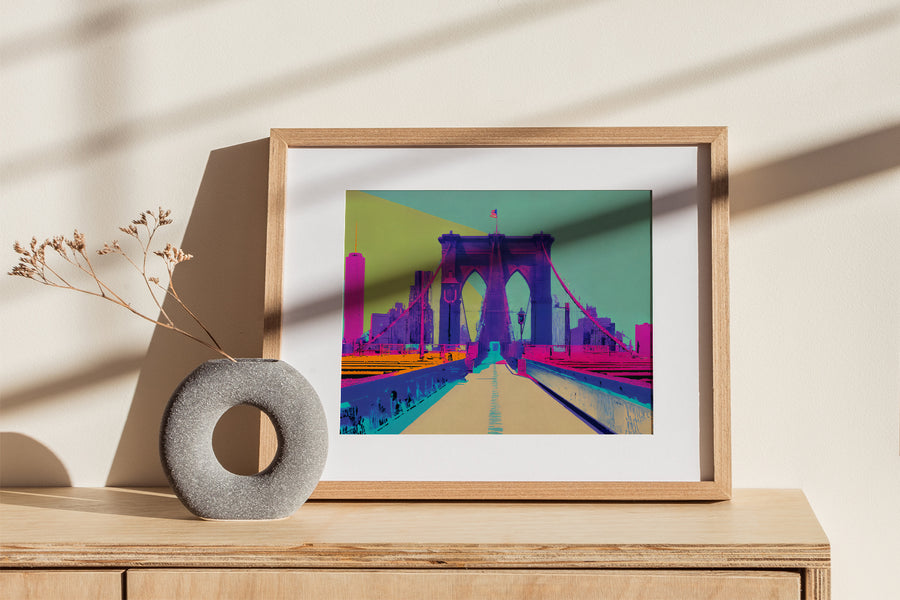 NEW YORK BROOKLYN BRIDGE WALKWAY POSTER