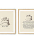 'Life is Worth Celebrating' CAKE Positive Affirmation Art Print - Set of 2 Prints