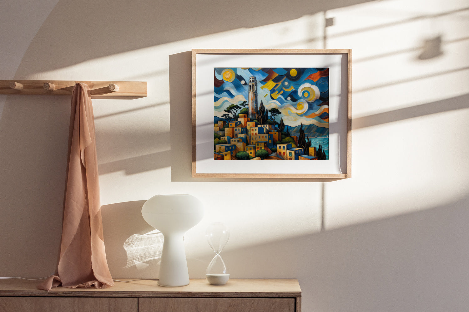 SAN FRANCISCO COIT TOWER CUBIST POSTER