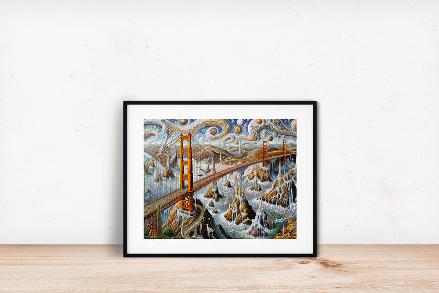 SAN FRANCISCO GOLDEN GATE SURREALISM POSTER