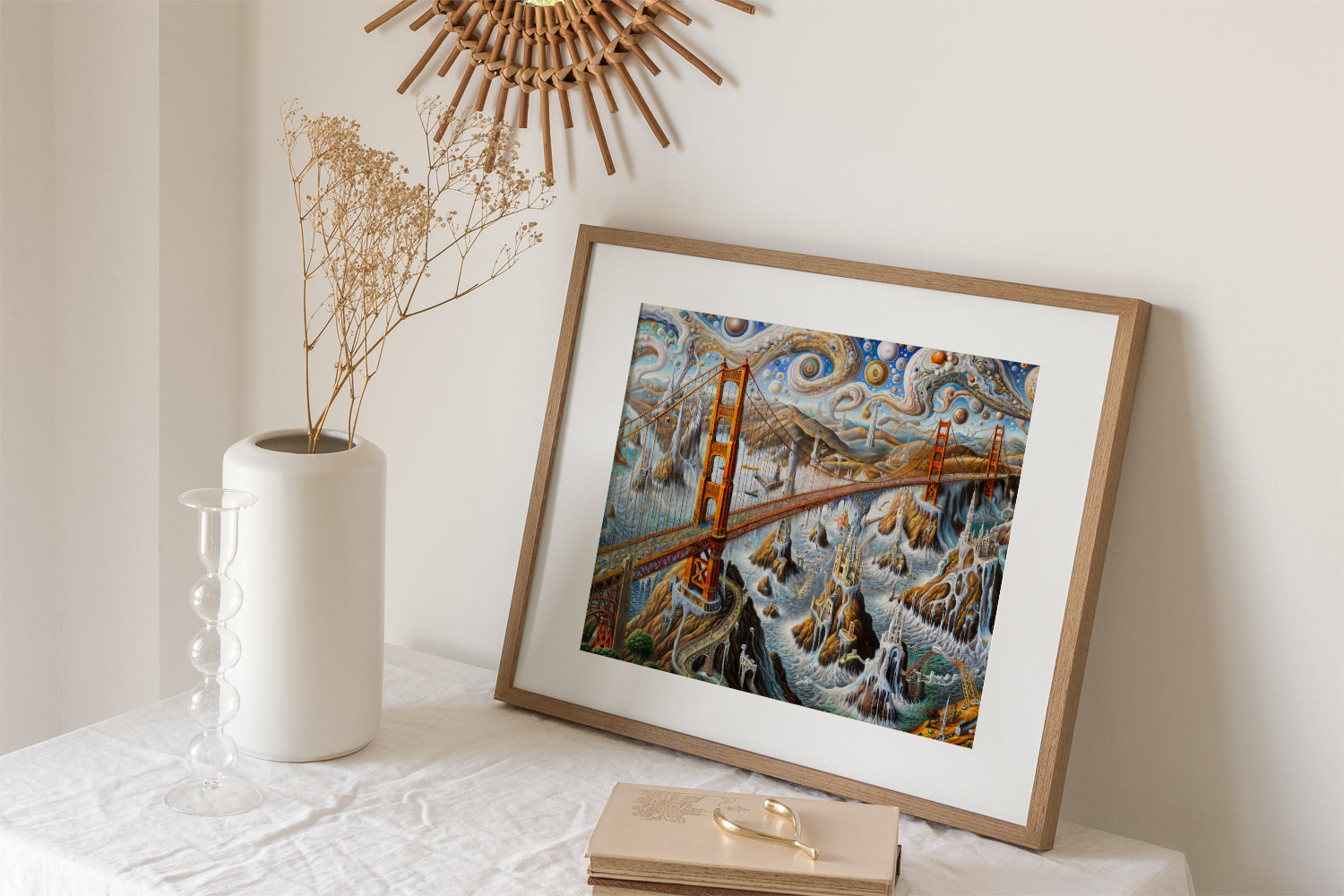 SAN FRANCISCO GOLDEN GATE SURREALISM POSTER