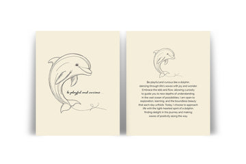 'Be Playful and Curious' DOLPHIN Positive Affirmation Art - Set of 2 Prints