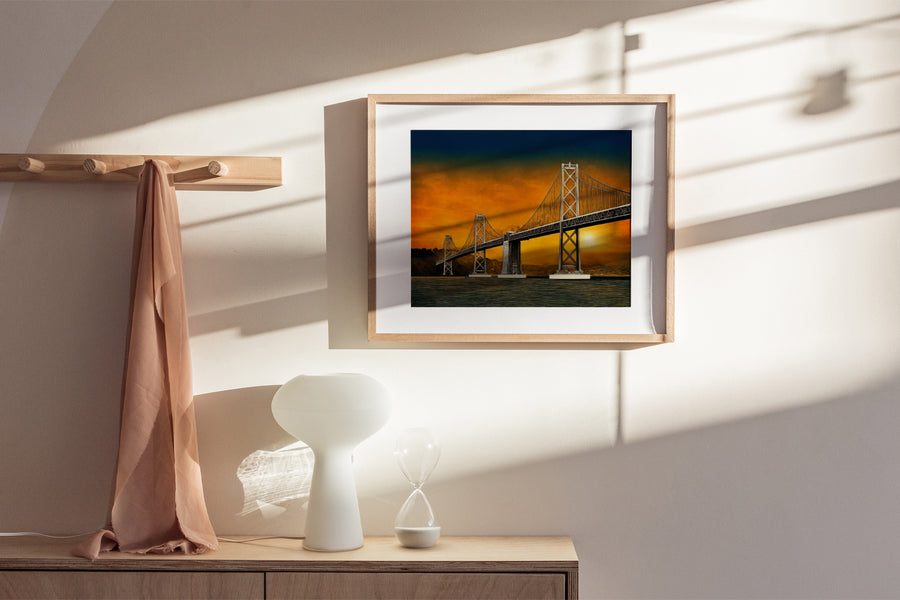 SAN FRANCISCO GOLDEN GATE BRIDGE AT SUNSET POSTER