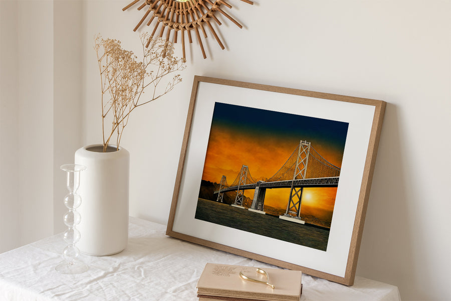 SAN FRANCISCO GOLDEN GATE BRIDGE AT SUNSET POSTER