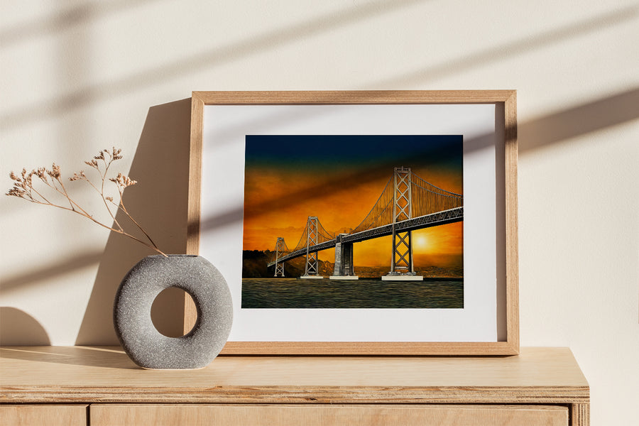 SAN FRANCISCO GOLDEN GATE BRIDGE AT SUNSET POSTER