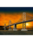 SAN FRANCISCO GOLDEN GATE BRIDGE AT SUNSET POSTER
