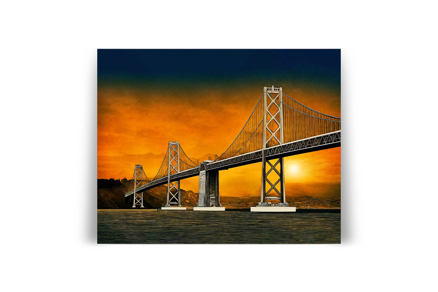 SAN FRANCISCO GOLDEN GATE BRIDGE AT SUNSET POSTER