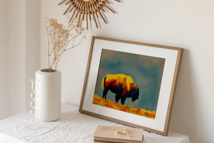 SAN FRANCISCO GOLDEN GATE PARK BISON POSTER