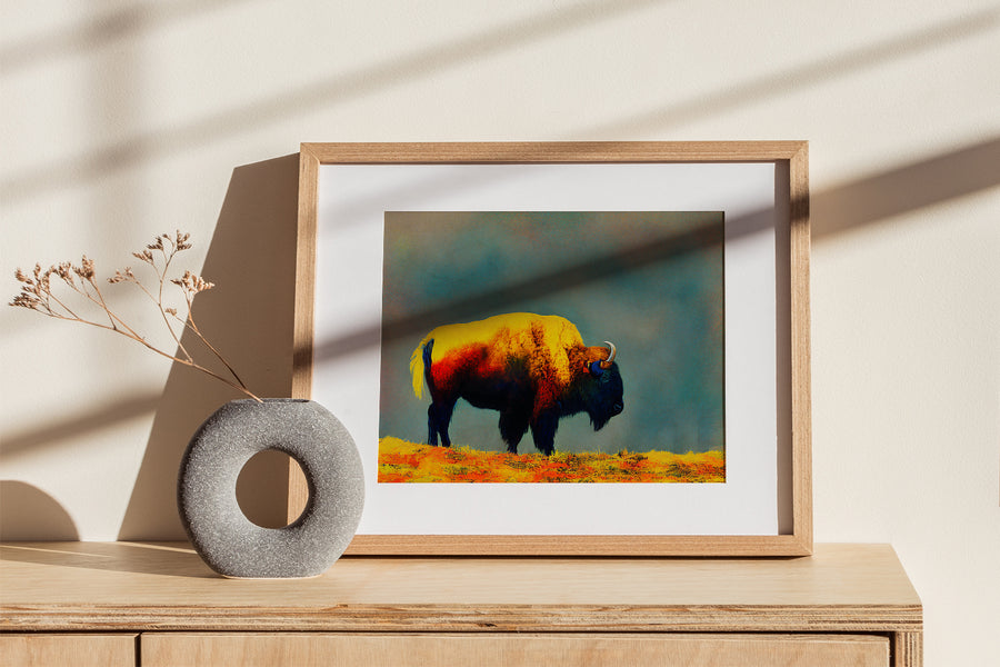 SAN FRANCISCO GOLDEN GATE PARK BISON POSTER