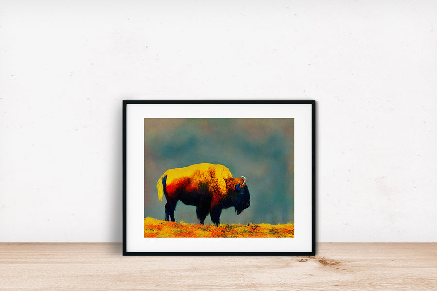 SAN FRANCISCO GOLDEN GATE PARK BISON POSTER