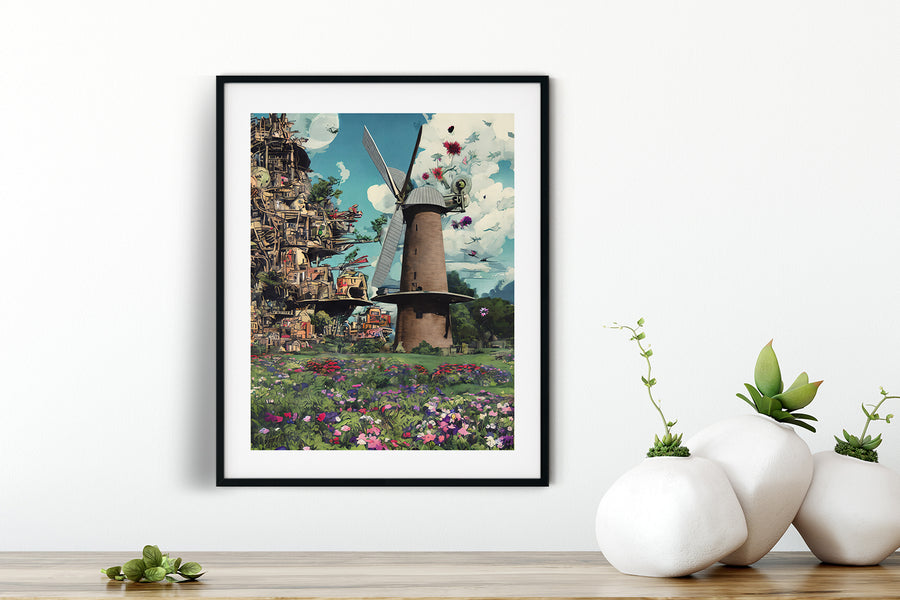 SAN FRANCISCO GOLDEN GATE PARK WINDMILL POSTER