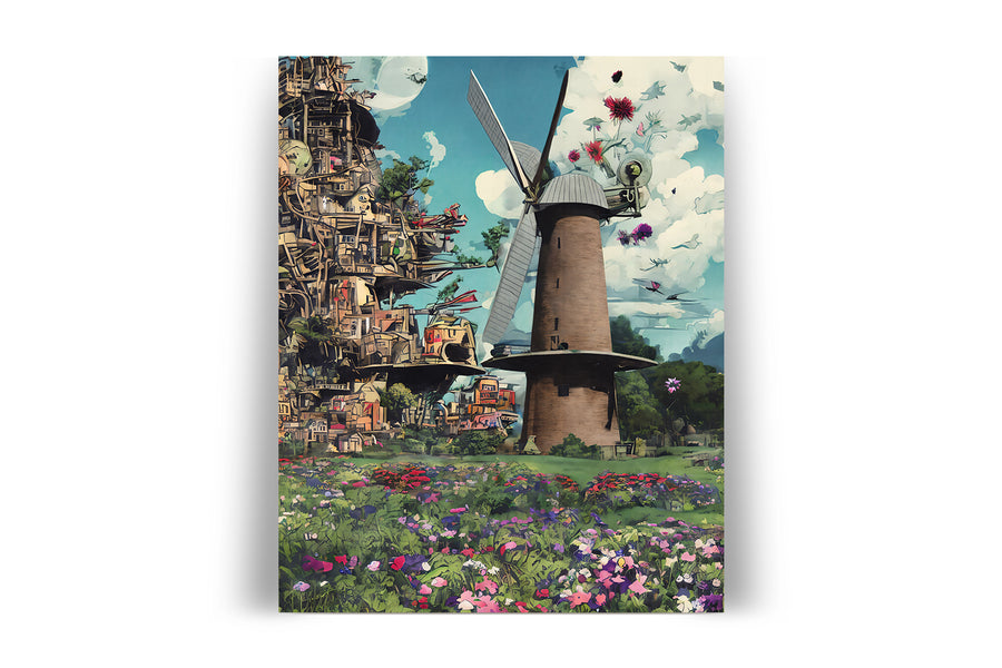 SAN FRANCISCO GOLDEN GATE PARK WINDMILL POSTER