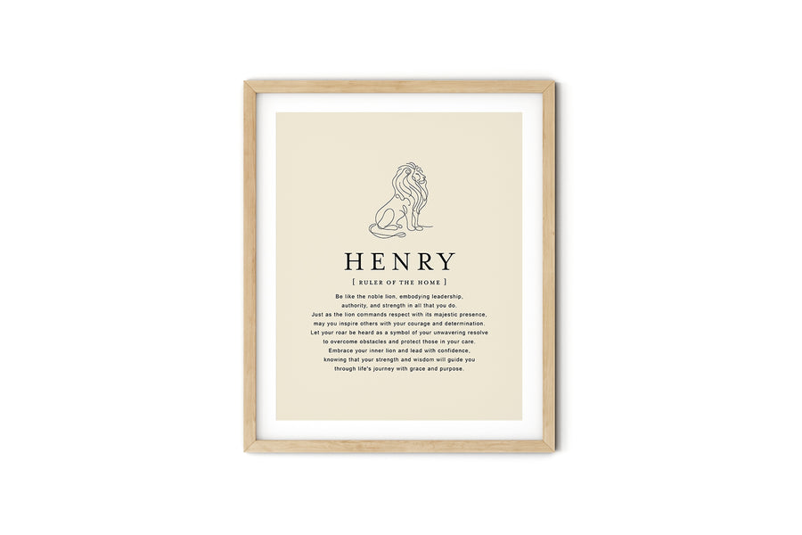 HENRY -  Name Art Print