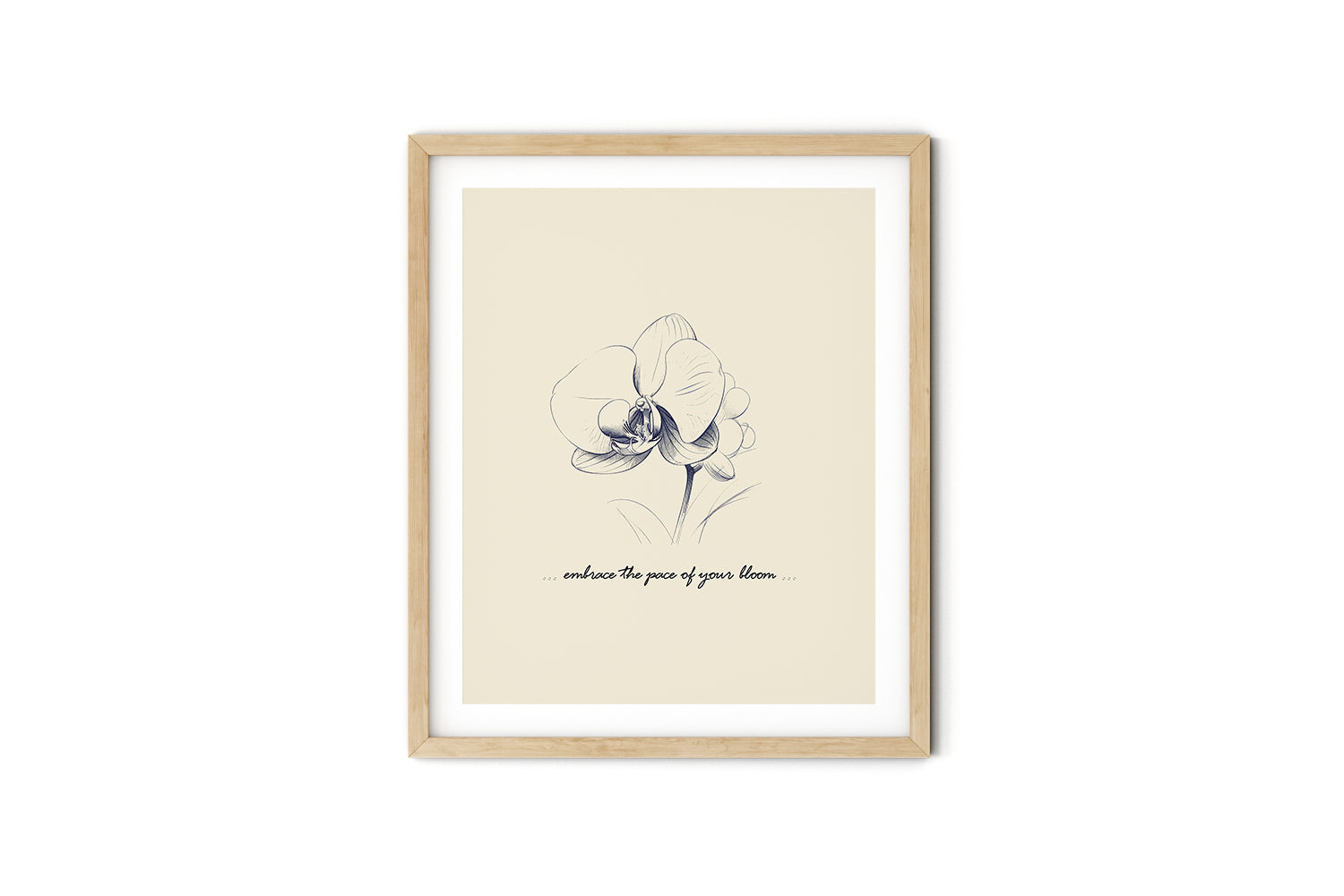 'Embrace The Pace of Your Bloom' ORCHID Positive Affirmation Art Print - Short Affirmation