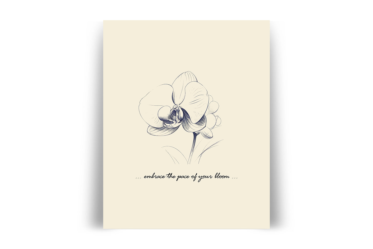 'Embrace The Pace of Your Bloom' ORCHID Positive Affirmation Art Print - Short Affirmation