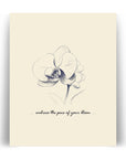 'Embrace The Pace of Your Bloom' ORCHID Positive Affirmation Art Print - Short Affirmation