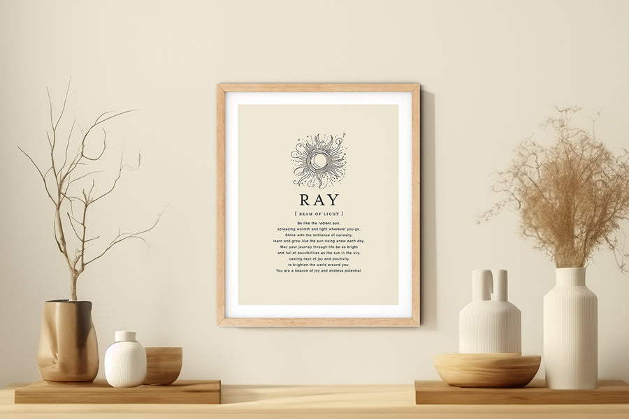 RAY - Name Art Print – Anne Wesley