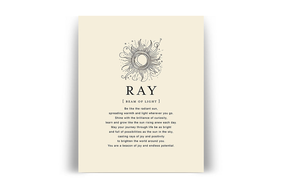 RAY -  Name Art Print